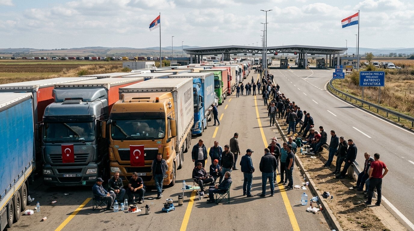 Sırbistan Batrovci’de Schengen Krizi: Toplam 25 Bin Türk Tır Şoförü Sınırda Kaldı!